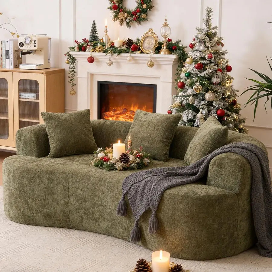 Cozy Green Loveseat for Living Rooms