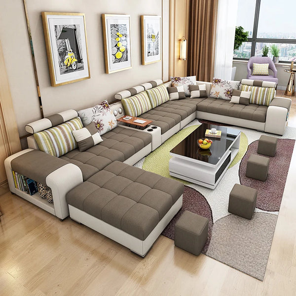 Comfy U-Shape Sofa Set