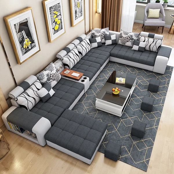 Comfy U-Shape Sofa Set